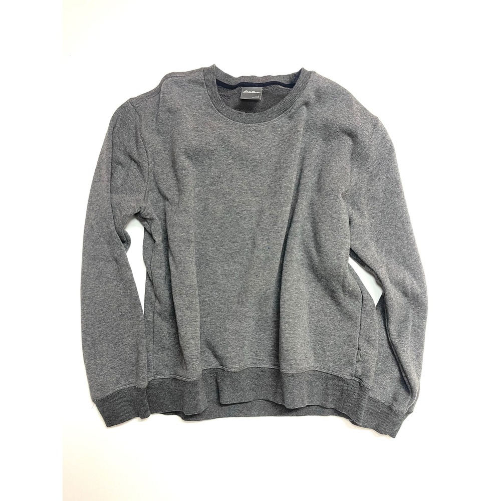 Eddie Bauer Mens Gray Crewneck Sweatshirt Cotton Blend Pullover Size L